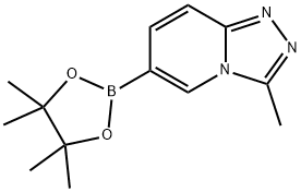 3-METHYL-6-(4,4,5,5-TETRAMETHYL-[1,3,2]DIOXABOROLAN-2-YL)-[1,2,4]TRIAZOLO[4,3-A]PYRIDINE 结构式