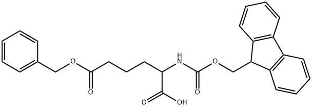 N-FMOC-S-2-氨基己二酸-6-苄酯 结构式