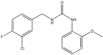 1-[(3-chloro-4-fluorophenyl)methyl]-3-(2-methoxyphenyl)urea 结构式