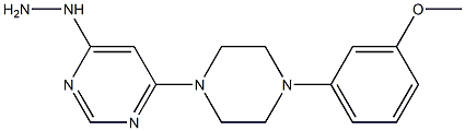 [6-[4-(3-methoxyphenyl)piperazin-1-yl]pyrimidin-4-yl]hydrazine 结构式