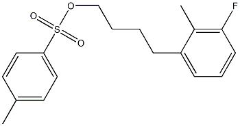 4-(3-氟-2-甲基苯基)丁基-4-甲基苯磺酸酯 结构式