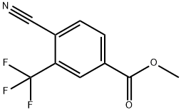 甲基4-氰基-3-(三氟甲基)苯甲酸酯 结构式