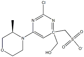 (R)-(2-chloro-6-(3-methylmorpholino)pyrimidin-4-yl)methyl methanesulfonate 结构式