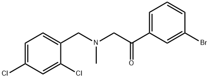 1-(3-bromophenyl)-2-((2,4-dichlorobenzyl)(methyl)amino)ethanone 结构式