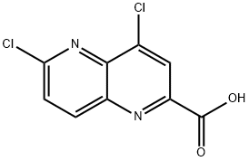 4,6-二氯-1,5-萘啶-2-羧酸 结构式