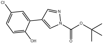 tert-butyl 4-(5-chloro-2-hydroxyphenyl)-1H-pyrazole-1-carboxylate 结构式