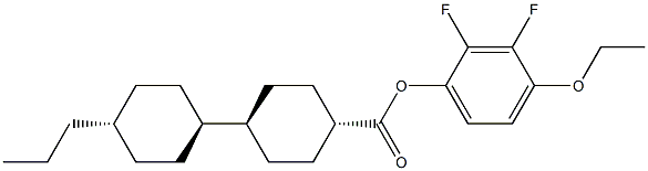 [1,1'-Bicyclohexyl]-4-carboxylic acid, 4'-propyl-, 4-ethoxy-2,3-difluorophenyl ester, (trans,trans)- 结构式