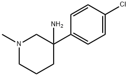 3-(4-CHLOROPHENYL)-1-METHYLPIPERIDIN-3-AMINE 结构式