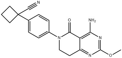 1-(4-(4-AMINO-2-METHOXY-5-OXO-7,8-DIHYDROPYRIDO[4,3-D]PYRIMIDIN-6(5H)-YL)PHENYL)CYCLOBUTANECARBONITRILE