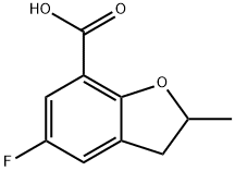 5-氟-2-甲基-2,3-二氢苯并呋喃7-甲酸 结构式