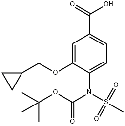 Benzoic acid,3-(cyclopropylmethoxy)-4-[[(1,1-dimethylethoxy)carbonyl](methylsulfonyl)amino]- 结构式