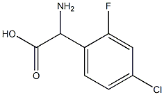 2-AMINO-2-(4-CHLORO-2-FLUOROPHENYL)ACETIC ACID 结构式