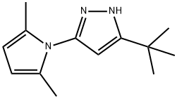 3-tert-Butyl-5-(2,5-dimethyl-pyrrol-1-yl)-1H-pyrazole 结构式