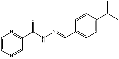 N'-{(E)-[4-(propan-2-yl)phenyl]methylidene}pyrazine-2-carbohydrazide 结构式