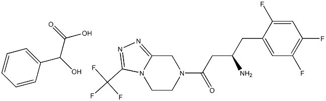 (R)-3-Amino-1-(3-(Trifluoromethyl)-5,6-Dihydro-[1,2,4] Triazolo[4,3-A]Pyrazin-7(8H)-Yl)-4-(2,4,5-Trifluorophenyl) Butan-1-One Mandelate(Sgn06M) 结构式