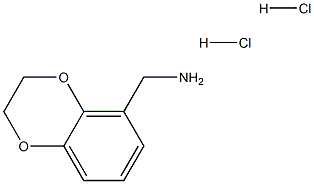 (2,3-二氢苯并[B][1,4]二氧杂环己烷-5-基)甲胺二盐酸盐 结构式