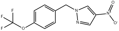 4-nitro-1-{[4-(trifluoromethoxy)phenyl]methyl}-1H-pyrazole 结构式