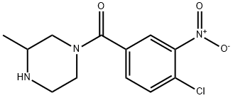 1-(4-chloro-3-nitrobenzoyl)-3-methylpiperazine 结构式