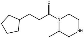 3-cyclopentyl-1-(2-methylpiperazin-1-yl)propan-1-one 结构式