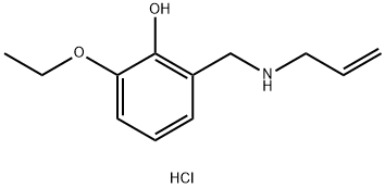 2-ethoxy-6-{[(prop-2-en-1-yl)amino]methyl}phenol hydrochloride 结构式