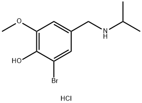 2-bromo-6-methoxy-4-{[(propan-2-yl)amino]methyl}phenol hydrochloride 结构式