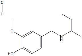 4-{[(butan-2-yl)amino]methyl}-2-methoxyphenol hydrochloride 结构式