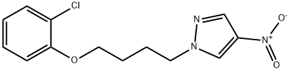 1-[4-(2-chlorophenoxy)butyl]-4-nitro-1H-pyrazole 结构式