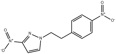 3-nitro-1-[2-(4-nitrophenyl)ethyl]-1H-pyrazole 结构式