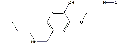 4-[(butylamino)methyl]-2-ethoxyphenol hydrochloride 结构式