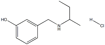 3-{[(butan-2-yl)amino]methyl}phenol hydrochloride 结构式