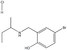 4-bromo-2-{[(butan-2-yl)amino]methyl}phenol hydrochloride 结构式