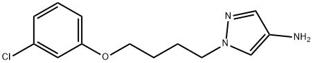 1-[4-(3-chlorophenoxy)butyl]-1H-pyrazol-4-amine 结构式
