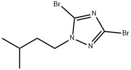 3,5-dibromo-1-(3-methylbutyl)-1H-1,2,4-triazole 结构式
