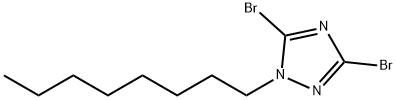 3,5-dibromo-1-octyl-1H-1,2,4-triazole 结构式