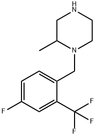 1-{[4-fluoro-2-(trifluoromethyl)phenyl]methyl}-2-methylpiperazine 结构式