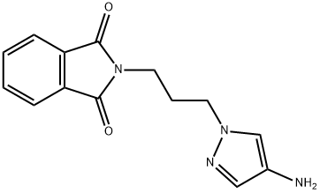 2-[3-(4-amino-1H-pyrazol-1-yl)propyl]-2,3-dihydro-1H-isoindole-1,3-dione 结构式