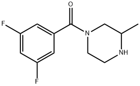 1-(3,5-difluorobenzoyl)-3-methylpiperazine 结构式