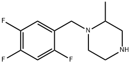 2-methyl-1-[(2,4,5-trifluorophenyl)methyl]piperazine 结构式
