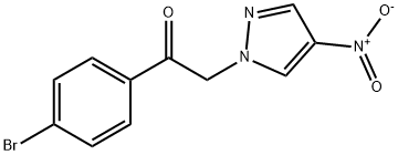 1-(4-bromophenyl)-2-(4-nitro-1H-pyrazol-1-yl)ethan-1-one 结构式