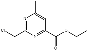 2-(氯甲基)-6-甲基嘧啶-4-羧酸乙酯 结构式