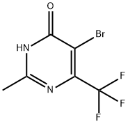 5-BROMO-2-METHYL-6-(TRIFLUOROMETHYL)PYRIMIDIN-4(3H)-ONE 结构式