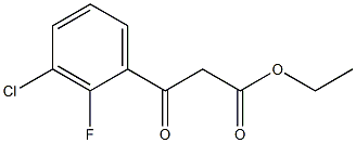 3-(3-氯-2-氟苯基)-3-氧代丙酸乙酯 结构式