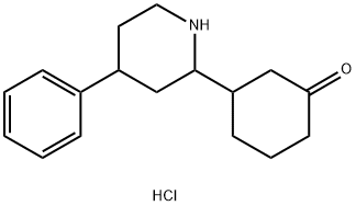 3-(4-PHENYLPIPERIDIN-2-YL)CYCLOHEXANONE HCL 结构式