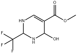 4-Hydroxy-2-trifluoromethyl-1,2,3,4-tetrahydro-pyrimidine-5-carboxylic acid methyl ester 结构式
