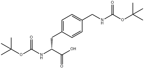 N-BOC-D-4-BOC-氨甲基苯丙氨酸 结构式
