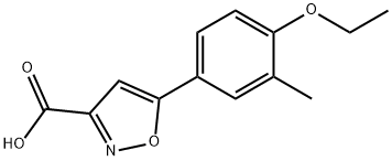 5-(4-Ethoxy-3-methyl-phenyl)-isoxazole-3-carboxylic acid 结构式