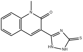 3-(5-Mercapto-1H-[1,2,4]triazol-3-yl)-1-methyl-1H-quinolin-2-one 结构式