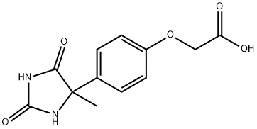 [4-(4-Methyl-2,5-dioxo-imidazolidin-4-yl)-phenoxy]-acetic acid 结构式