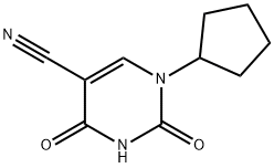 1-环戊基-2,4-二氧代-1,2,3,4-四氢嘧啶-5-腈 结构式