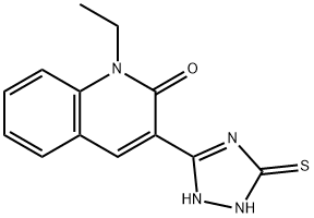1-Ethyl-3-(5-mercapto-1H-[1,2,4]triazol-3-yl)-1H-quinolin-2-one 结构式